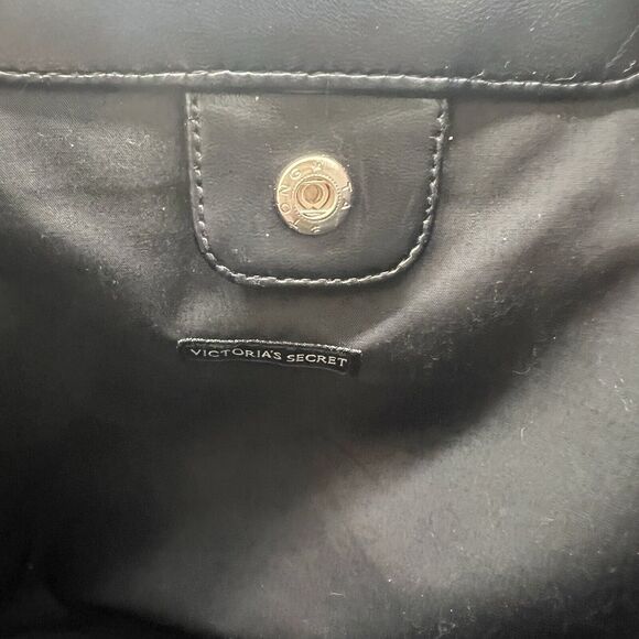 Victorias Secret Sparkly Large Snap Tote In Black - Picture 5 of 8